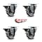 Service Caster 3'' Semi Steel Wheel Swivel Top Plate Caster Set with Posi Brake, 4PK SCC-20S314-SSS-PLB-4 - alternate 2